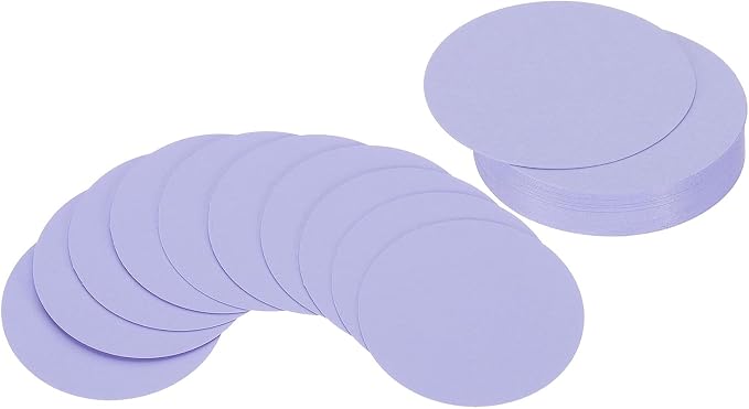 PATIKIL 2inch Circle Card Stock, Light Purple