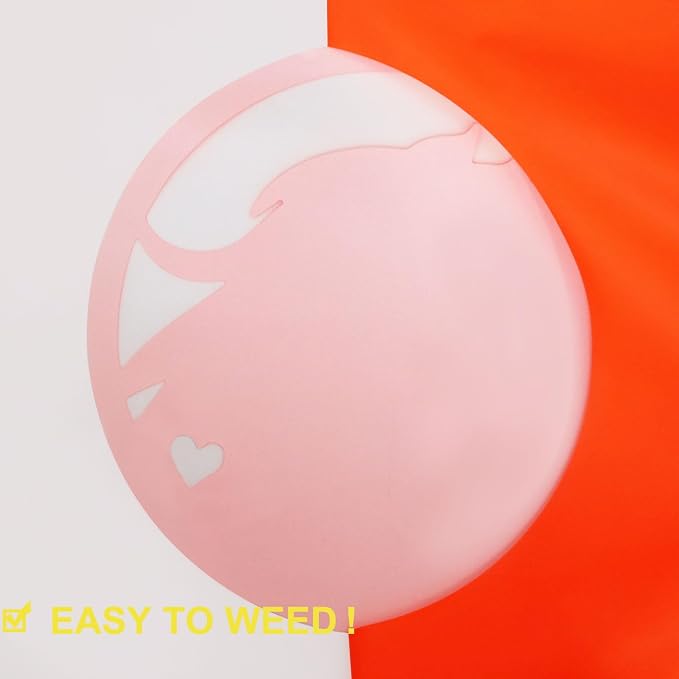FUNKAKA Fluorescent Orange-Red HTV Heat Transfer Vinyl Rolls