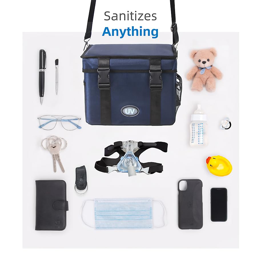 UV Sanitizer Box, 12L Ozone Portable Sanitizing and Cleaning Machine with 3-Level Timer, Foldable UV Cleaner Box for Toys, Mask, Towel, key Etc. Ozone UV Box ﻿