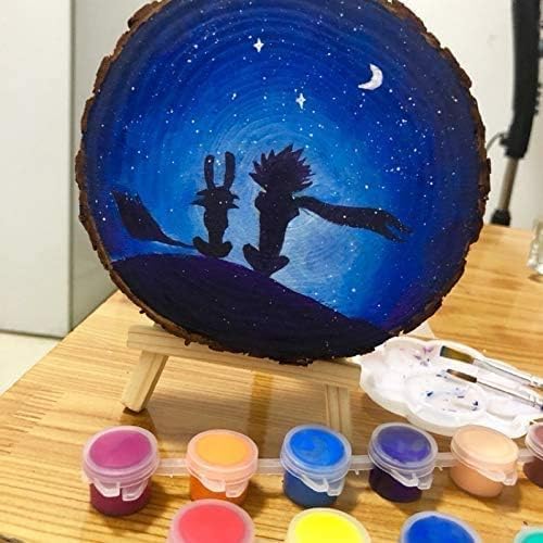 Unfinished Natural with Tree Bark Wood Slices 10 Pcs 4.2-4.7 inch Disc Coasters