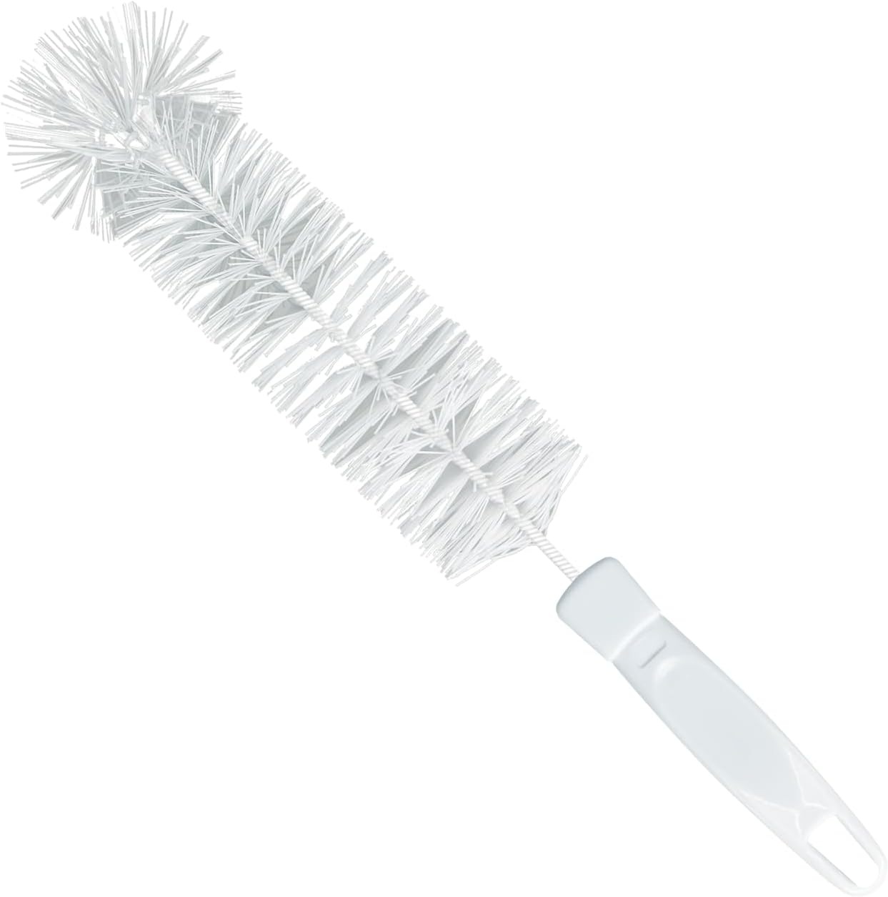 LOLA Bottle Brush Cleaner, Durable Fiber Bristles Around Twisted Wire with Gripper Handle & Storage Hang Hole, Dishwasher Safe, 1 Pack