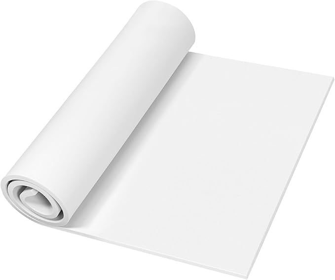 39"x15" EVA Foam Roll, 86 kg/m3 High Density 8MM Thick Foam Sheets, Flexible &