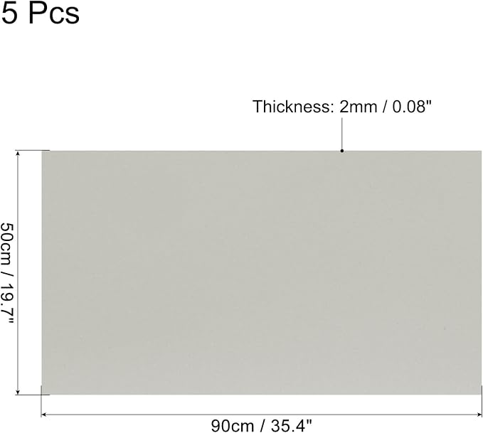 MECCANIXITY EVA Foam Sheets Grey 35.4 Inch x 19.7 Inch 2mm Thick Crafts Foam