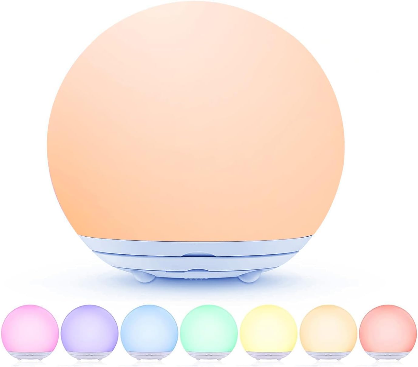 Night Light for Kids, USB Rechargeable LED Night Lights Table Lamp with Dimmable,Warm Light,7 Colors,Touch Control, 0.5/1hour Timer for Nursery, Baby,Bedroom and Outdoor Camping