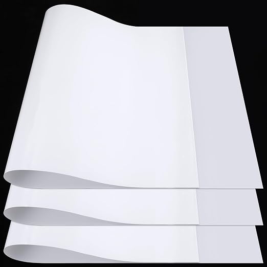 3 PCS Flexible Translucent PE Plastic Sheet 48" x 24" x 1/30'' Milky