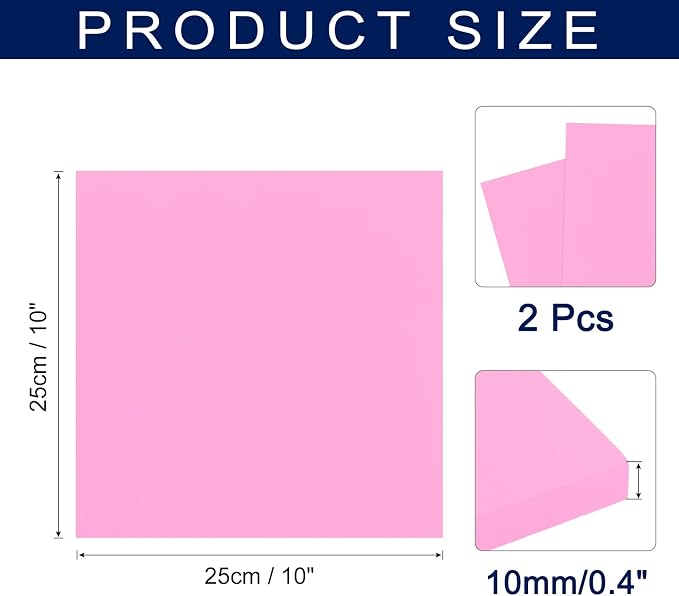 MECCANIXITY Foam Sheets Crafts 10x10 Inch 10mm EVA Craft Foam Paper Foam Sheets