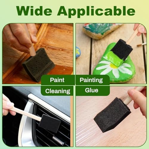 13 Pcs Foam Paint Brushes 5 Sizes, Touch Up, DIY Craft Projects