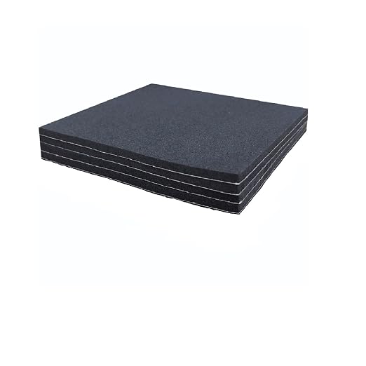Rubber Adhesive Pads 4 Pcs 6" x 6" x 1/8" Neoprene
