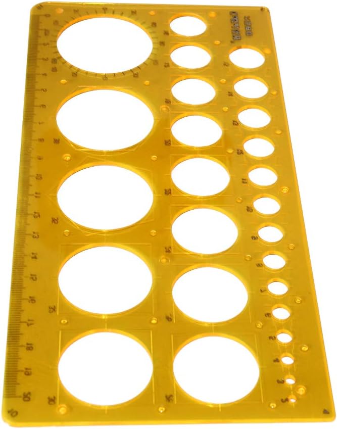 Utoolmart Geometric Drawing Template Measuring Ruler 20cm