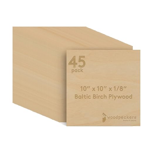 Baltic Birch Plywood, 3 mm 1/8 Craft Wood, B/BB Grade Baltic Birch Sheets
