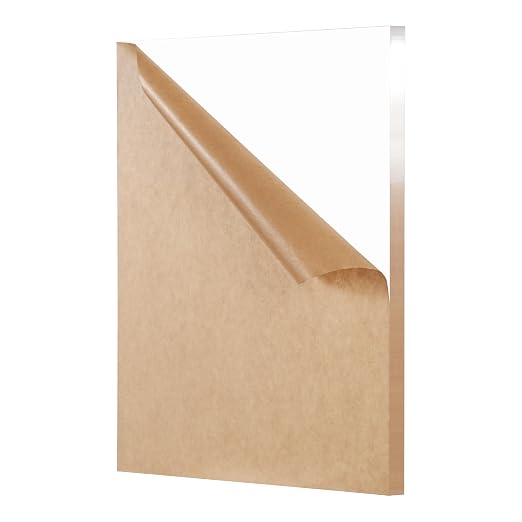 KAITELA Clear Acrylic Sheet 3/8" Thick Cast Plexiglass Piece 18" x 24" | 10mm