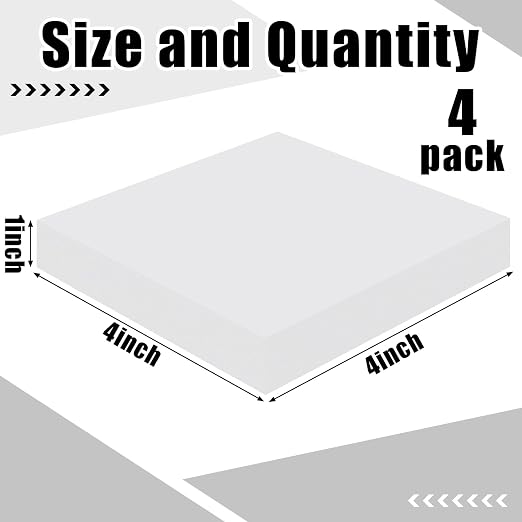 4 Pcs 1" Thick Foam Padding Sheet