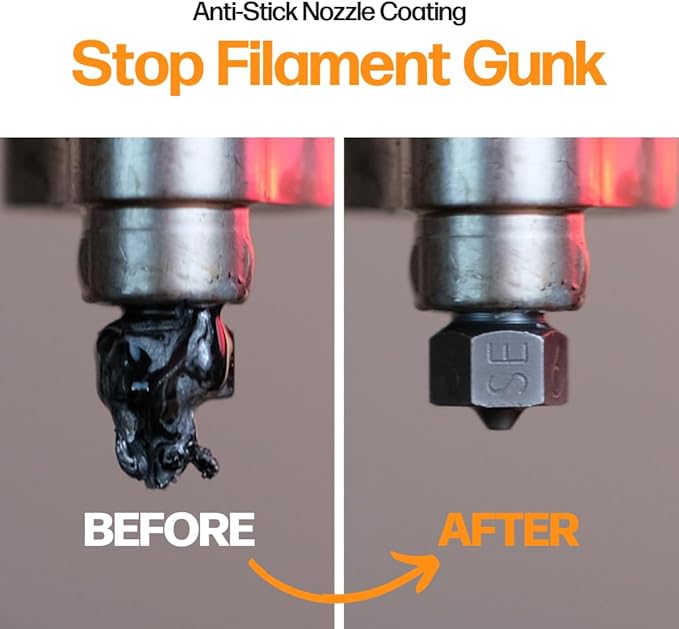 Slice Engineering Plastic Repellent Paint Repels Plastic & Prevents Buildup on the Nozzle | Get Enhanced Print Quality | Hassle-Free Application | Water-Based PTFE Nanosuspension (3 mL - 3 Pack)