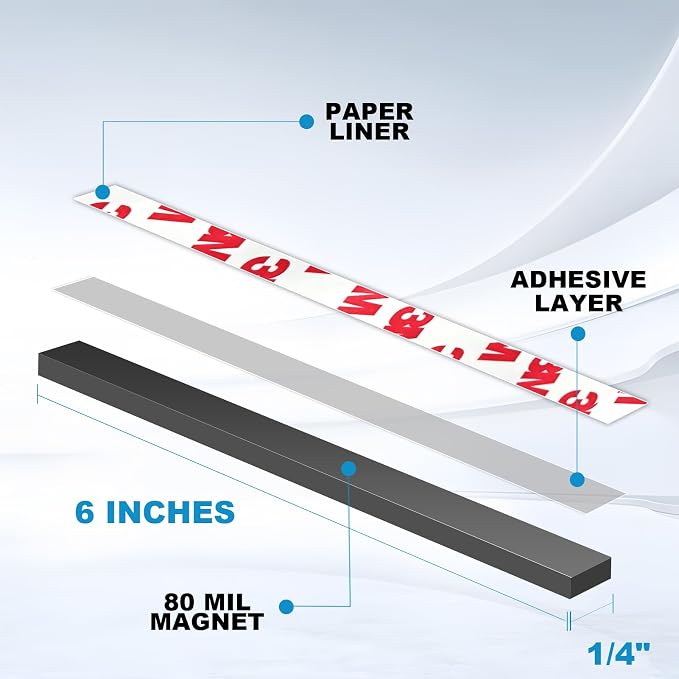 Small Tiny Magnetic Tapes with Sticky Adheisve Backing