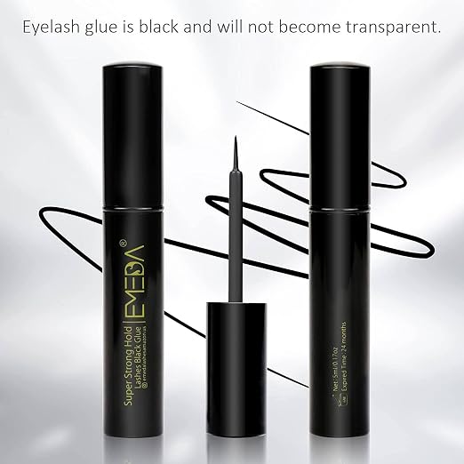 EMEDA Eyelash Glue Black Lashes Glue Super Strong Hold 24H/ Water