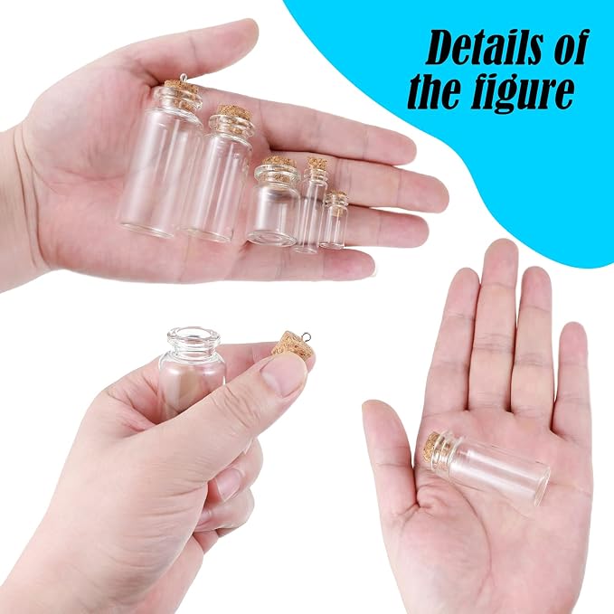 Geiserailie 45 Pcs Mini Glass Bottles