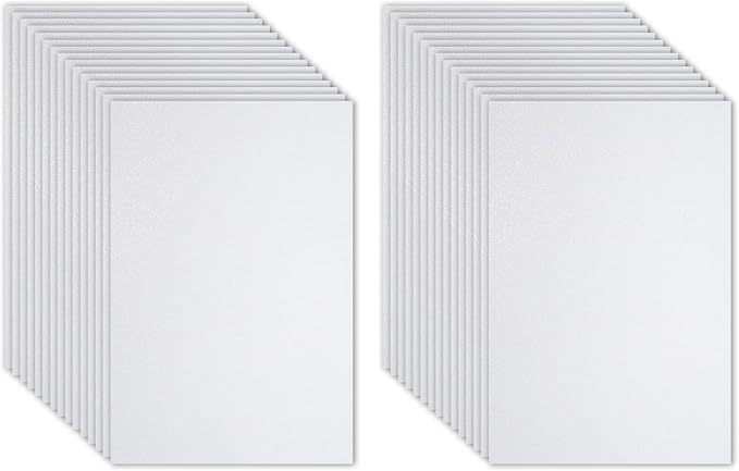 PATIKIL 30Sheets White EVA Glitter Foam Sheet 11.8 x 7.9 Inch 2mm Thick