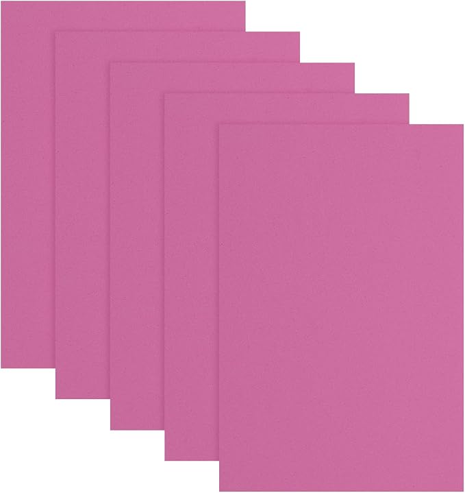 uxcell 5 Pcs Rose Red EVA A4 Foam Sheets Crafts, 12 x 8 Inch Foam Paper
