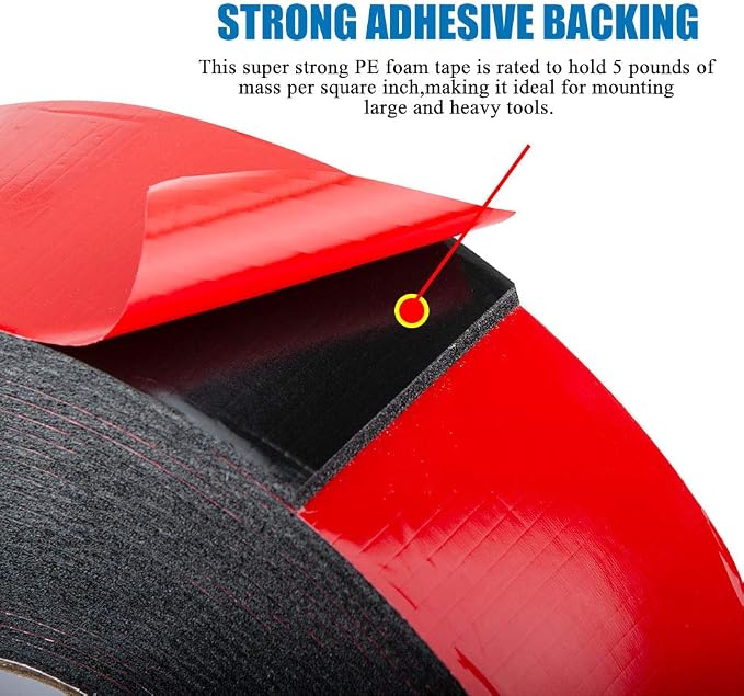 Double Sided Foam Tape 1.18In x 33FT 2 Pack, Mounting Tape Heavy Duty, Strong