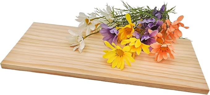2PCS Rectangle Wood Boards Unfinished Wood Blocks