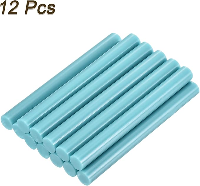 uxcell Mini Hot Glue Sticks for Glue Gun 11mm x 100mm Light Blue 12pcs