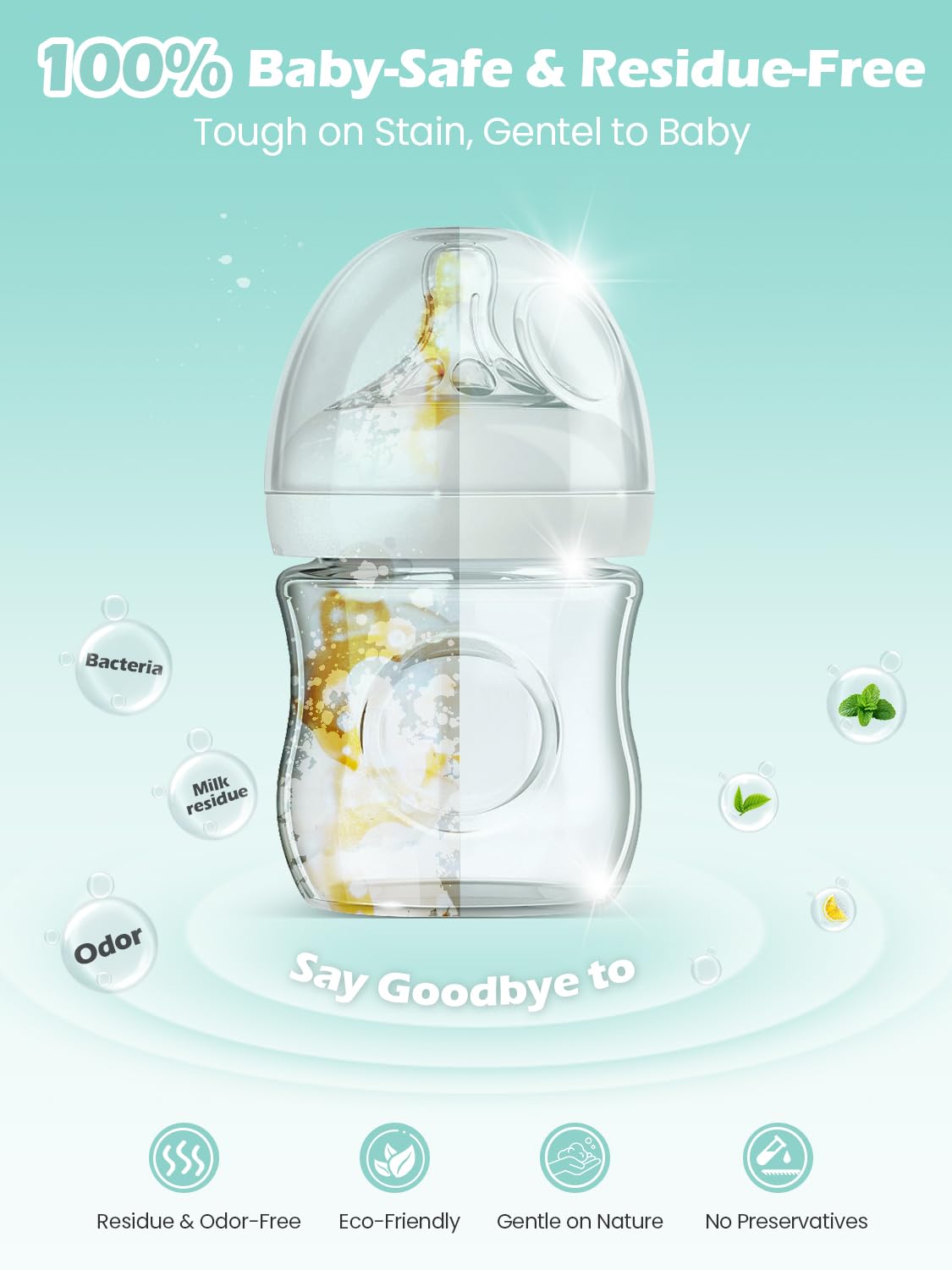 150PCS Official Detergent Cleaning Tablets: for Baby Brezza Grownsy Papablic Momfann Bottle Washer - Baby Bottle Washer Tablets for All Brands Bottles Washers Machines