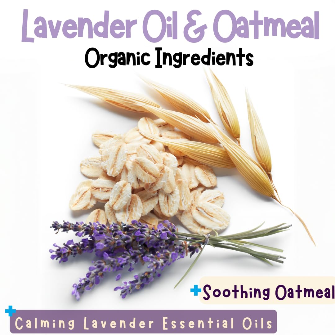 Hypoallergenic Baby Soap Bar for Sensitive Skin | Gentle Wash for Babies, Toddlers, Kids & adults | Relaxing Lavender Oil & Oatmeal | 7 Bars