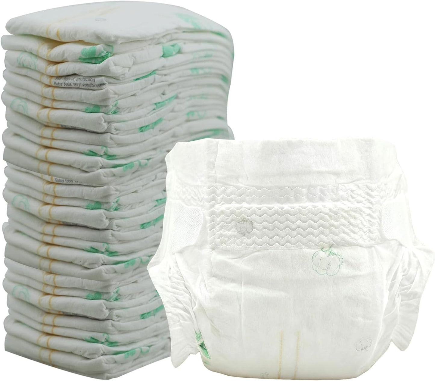 OHLALA Size 1 Baby Diapers | Ultra-Thin Overnight Protection 0-3 Months | 12-Hour Leakproof & Hypoallergenic (68 Count) | Eco-Friendly, Fragrance-Free Newborn Diapers