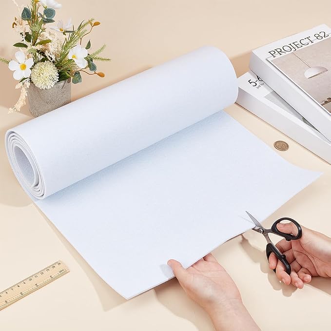 BENECREAT 78.7x15.7inch Felt Roll, 3mm Thick Nonwoven Felt Roll