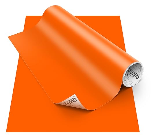 VViViD DECO65 Matte Pastel Orange Permanent Adhesive Craft Vinyl