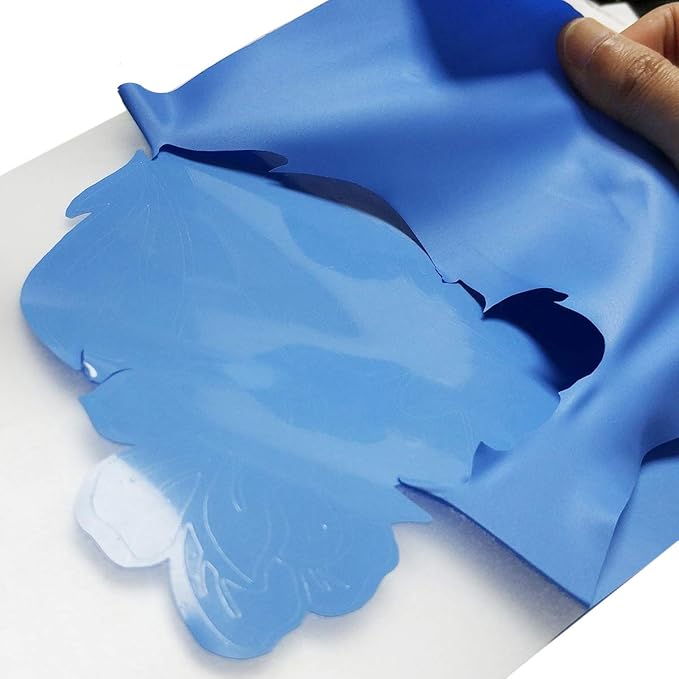 guangyintong Heat Transfer Vinyl Sky Blue HTV Rolls, Matte Surface PVC Material