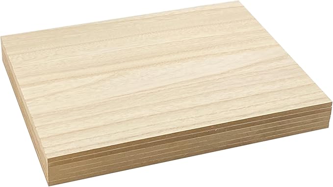 6 Pack MDF Wood Boards 11"x14"-1/4th inch Thick Wooden Planks, Double Sided