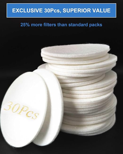 30Pcs Premium Monotub Filter Disks 2.88IN, 0.078IN Thick Ultra-Breathable