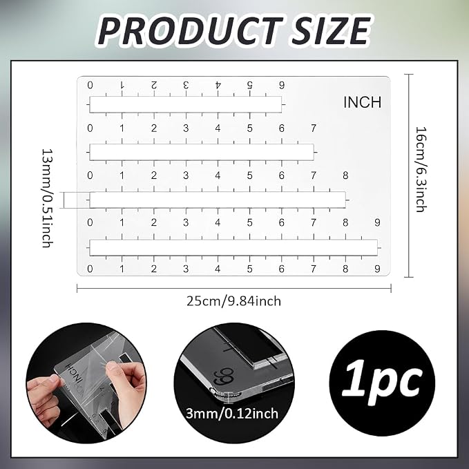 PH PandaHall 4 Sizes Zipper Pocket Template