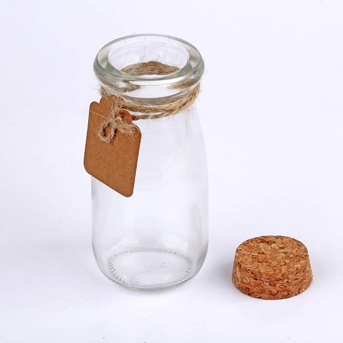 30Pcs Small Glass Jars with Cork Lids, 3.4oz Mini Potion Bottles | 100ml Small