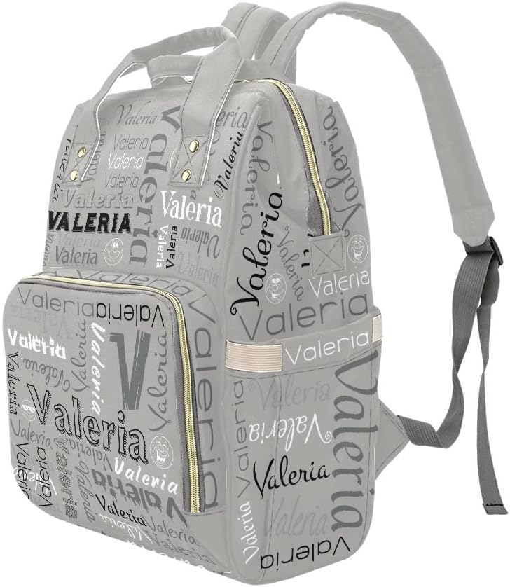 Name Gray Diaper Bags with Name Waterproof Mummy Backpack Nappy Nursing Baby Bags Gifts Tote Bag for Women