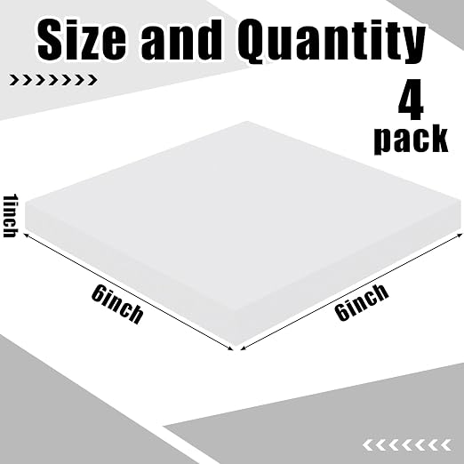 4 Pcs 1" Thick Foam Padding Sheet