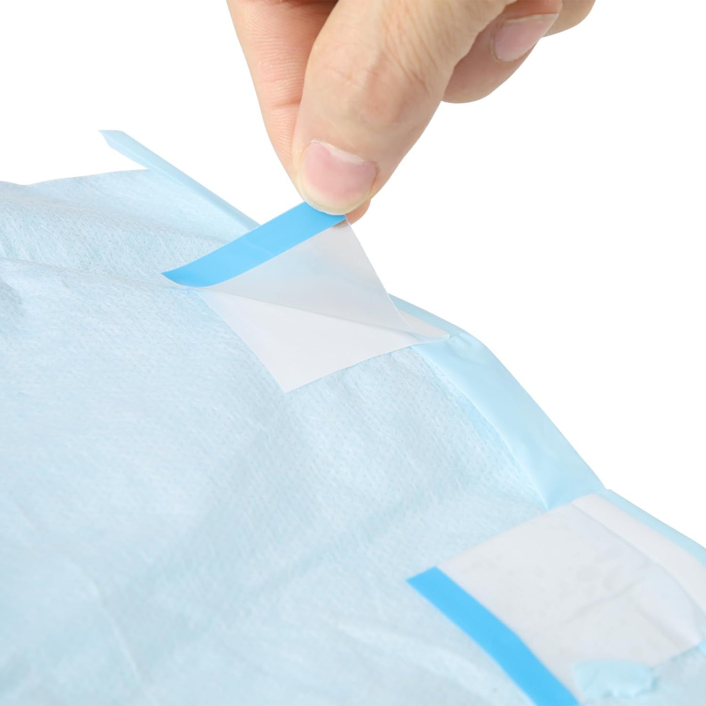 CutiePlusU Disposable Adult Diaper Heavy Absorption Dry Surface Adult Diapers All Night- Blue 10 Pieces (Large 36"-46")