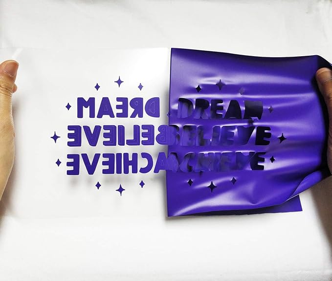 guangyintong Heat Transfer Vinyl Purple HTV Rolls, Glossy Surface Purple HTV