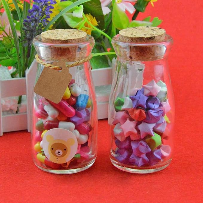 30Pcs Small Glass Jars with Cork Lids, 3.4oz Mini Potion Bottles | 100ml Small