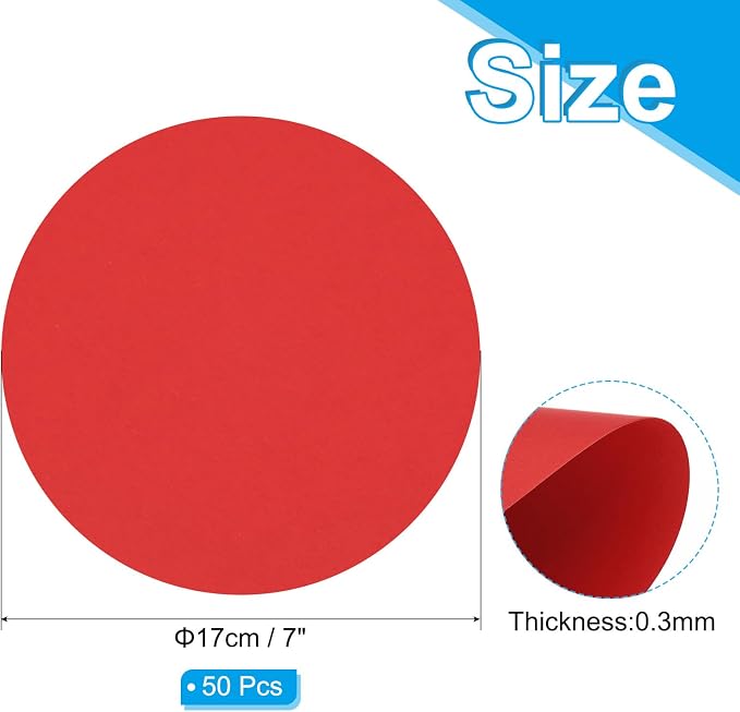 PATIKIL 7inch Circle Card Stock