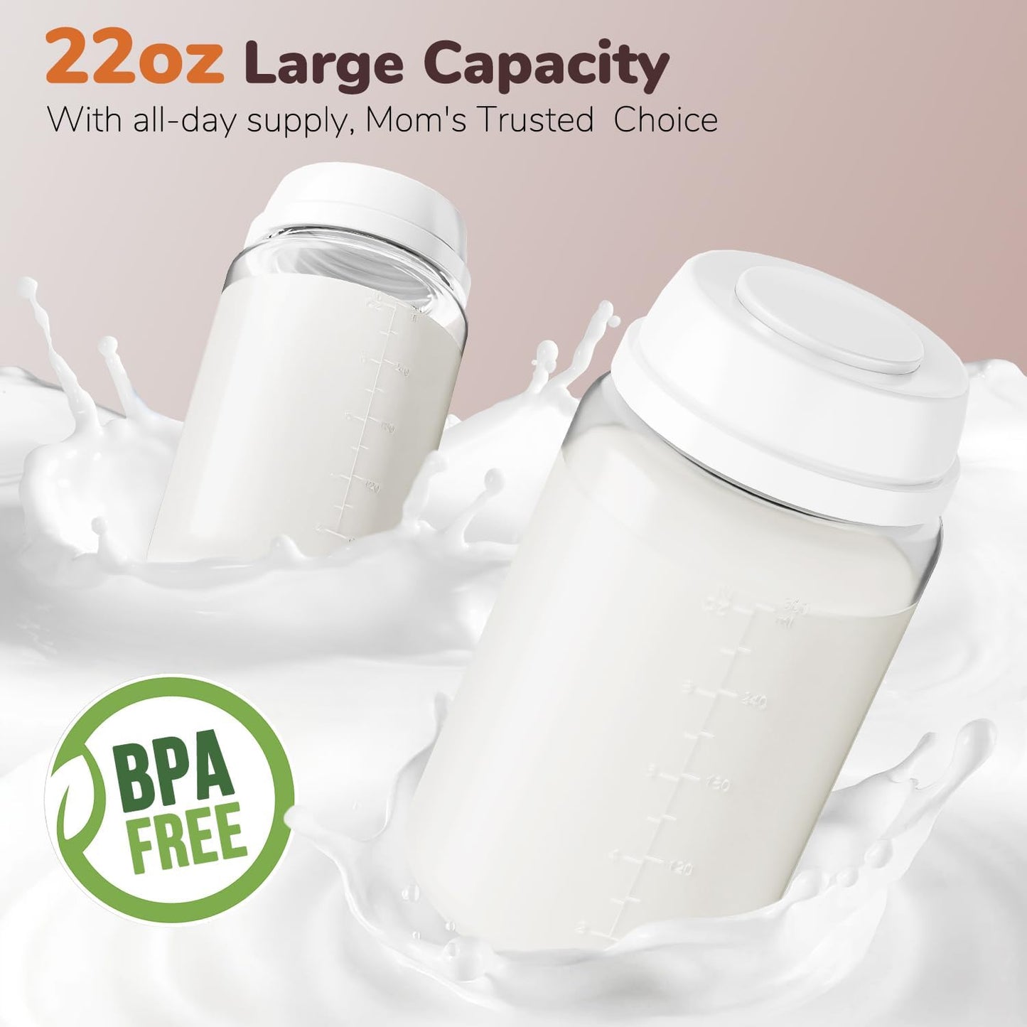 22oz Portable Breast Milk Cooler Bottle-Breastmilk Chiller for Outdoor Travel Mom, Keeps Milk Fresh Cooling for 24 Hours,Breastfeeding Essentials with 2pcs Bottle for Breastmilk Storage