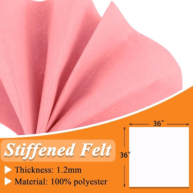 IONTACH 36" X 36" Stiff Felt Fabric 1.2mm Thick | Felt Sheet