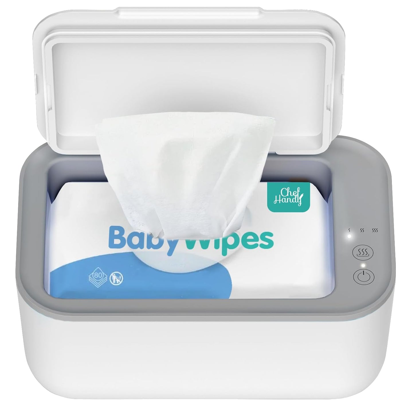 Baby Wipe Warmer, Wipe Warmer and Baby Wet Wipes Dispenser, Smart Precise Temperature Control Large Capacity Evenly Overall Heating Silence, Wipes Warmer for Babies Portable Wipe Warmer (White)