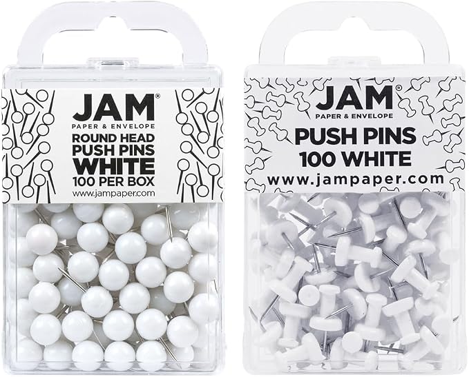 JAM PAPER Colorful Push Pins