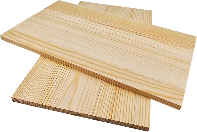 2PCS Rectangle Wood Boards Unfinished Wood Blocks