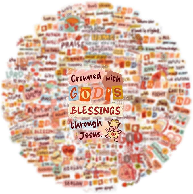 50 PCS Bible Verse Stickers for Scrapbooking Journaling Junk Journal Scrapbook