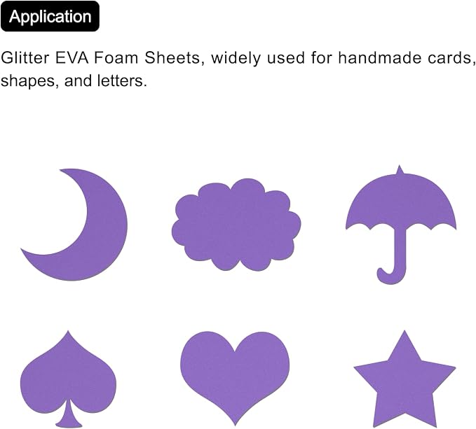 uxcell Dark Purple EVA Foam Sheets, 11.8x7.9 in 2mm Thick Handicraft Foam Paper