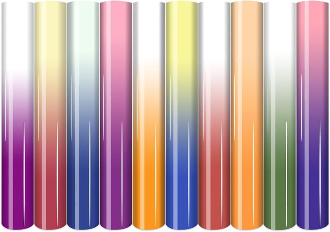 HTVSTD Color Change HTV Heat Transfer Vinyl 10Sheets 12×10in Iron on Vinyl |
