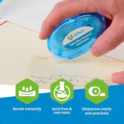 AdTech Permanent Glue Runner, 35 Yards | Strong, Double-Sided Adhesive